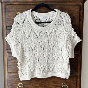 Altar'd State Cream Knit Cropped Sweater Women’s size M